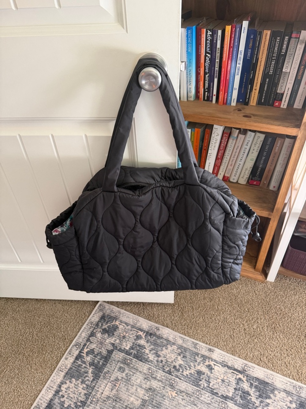 Vera Bradley Black Featherweight weekend tote